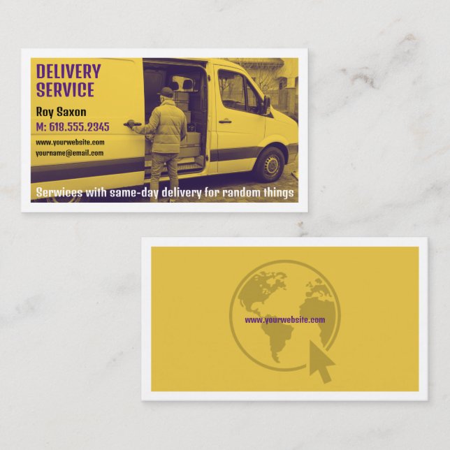 Delivery service |  Courier Business Card (Front/Back)