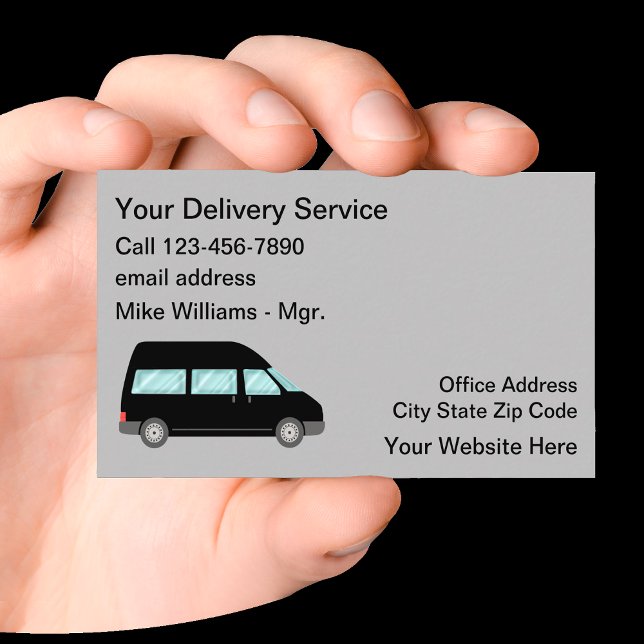 Delivery Services Modern Simple  Business Card (Creator Uploaded)