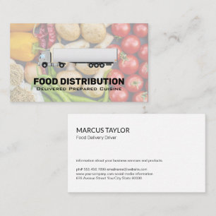 Delivery Services Semi Truck Produce Business Card