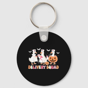 Delivery Squad Halloween Goose Spooky Labour Key Ring