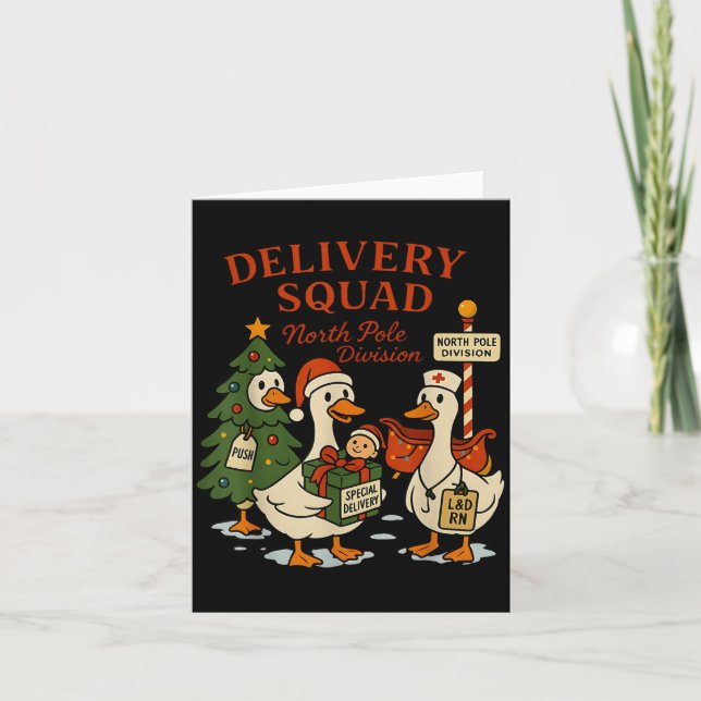 Delivery Squad Labor And Delivery Nurse Christmas  Card (Front)