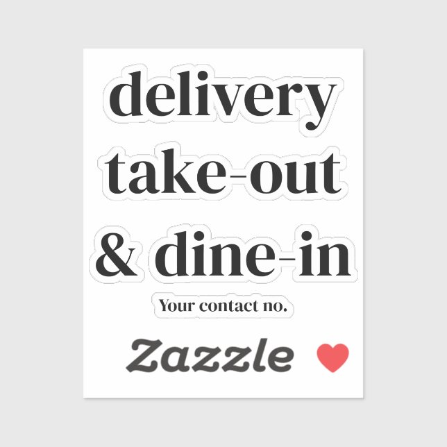 delivery, take out & dine in restaurant/cafes (Sheet)