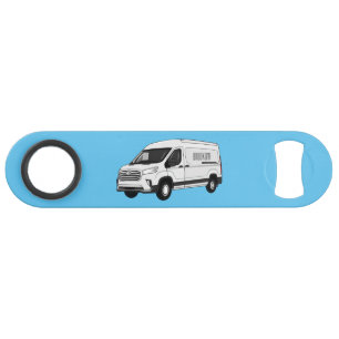 Delivery van cartoon illustration