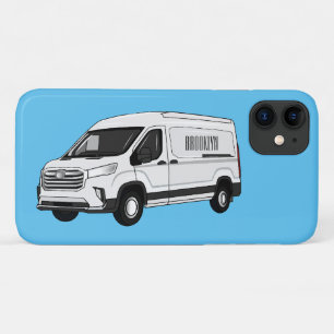 Delivery van cartoon illustration iPhone 11 case