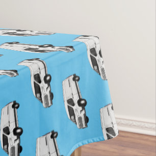 Delivery van cartoon illustration tablecloth