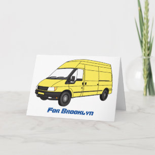 Delivery van illustration card