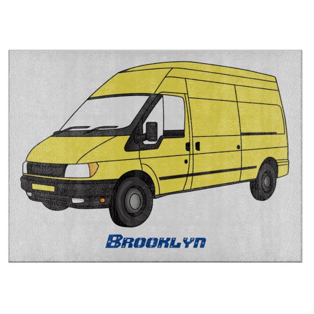 Delivery van illustration  cutting board (Front)