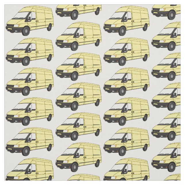 Delivery van illustration fabric (Swatch)