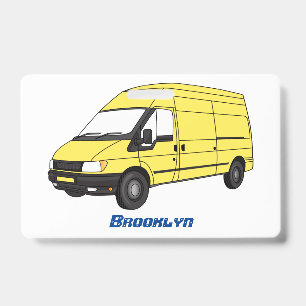 Delivery van illustration ID badge