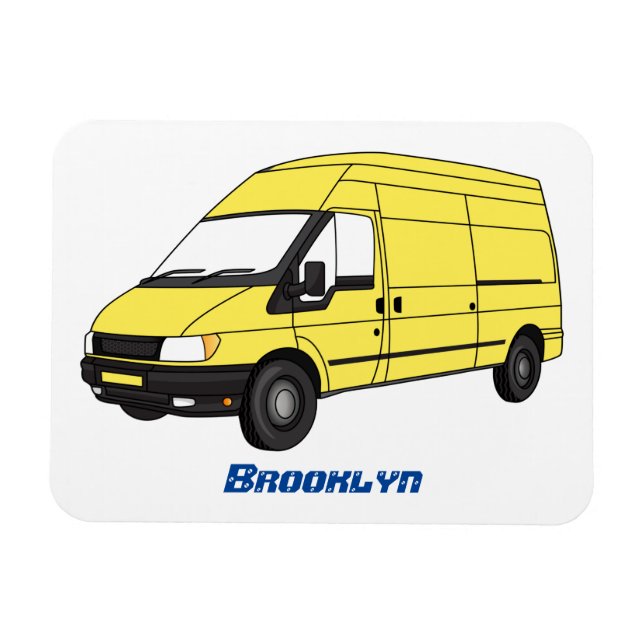 Delivery van illustration magnet (Horizontal)