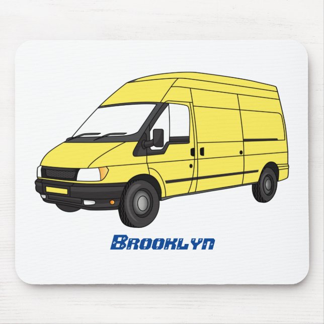 Delivery van illustration mouse pad (Front)