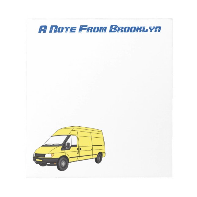 Delivery van illustration notepad (Front)