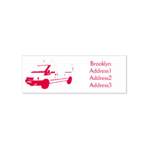 Delivery van illustration self-inking stamp
