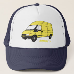 Delivery van illustration trucker hat