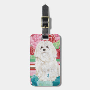 Della Rose Maltese Luggage Tag