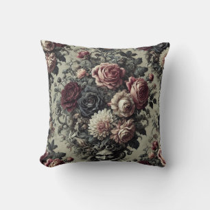 🩸 Dellamorte Dellamore – Gothic Floral Design Cushion