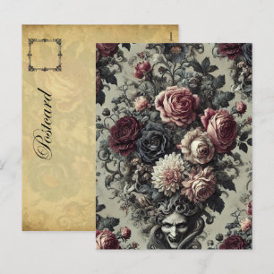 🩸 Dellamorte Dellamore – Gothic Floral Design Holiday Postcard