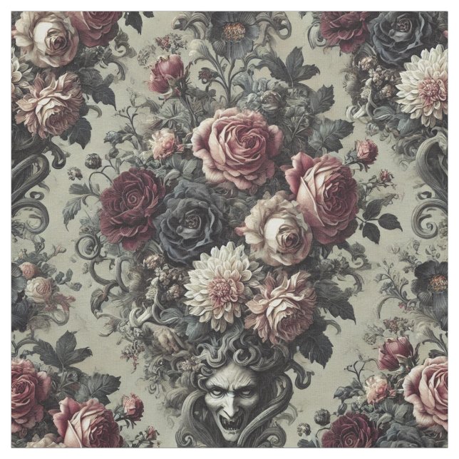Dellamorte Dellamore – Gothic Statement Tile Fabric (Swatch)