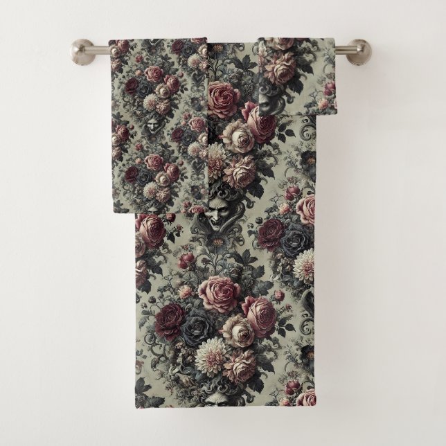 Dellamorte Dellamore – Gothic Victorian Bath Towel Set (Insitu)