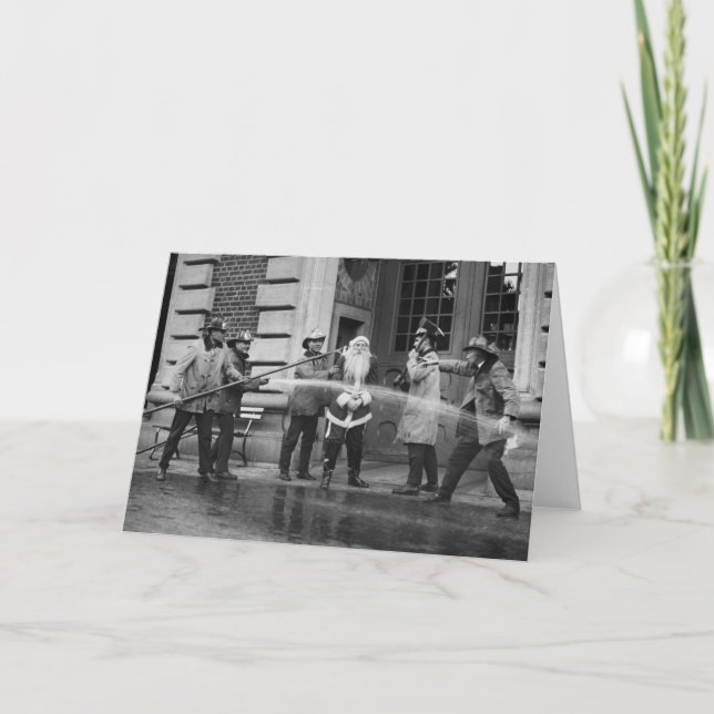 Delousing Santa Claus, 1920s Holiday Card (Front)