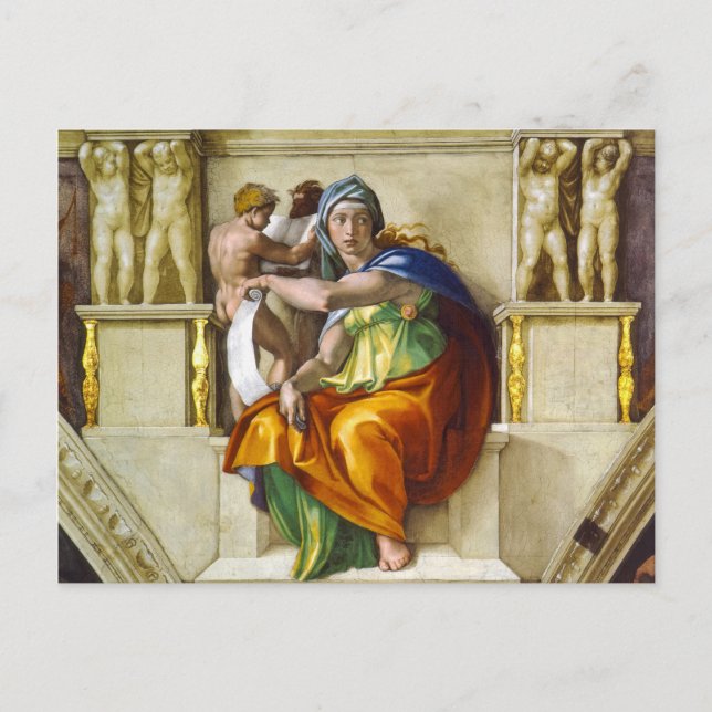 Delphic Sibyl by Michelangelo Postcard (Front)