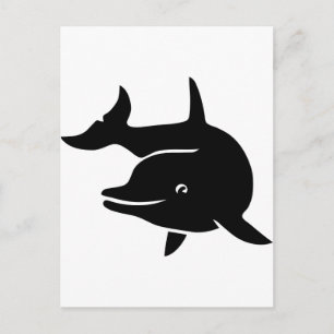 delphin delfin dolphin flipper whale postcard