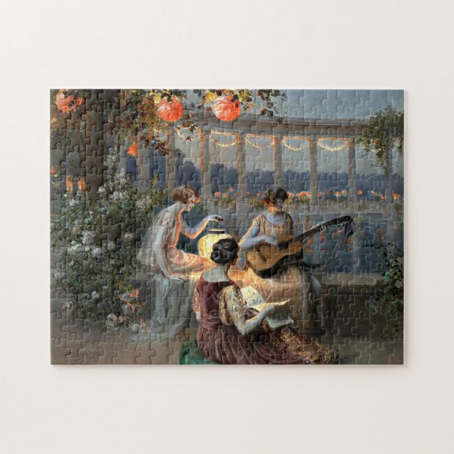 Delphin Enjolras' Les Musiciennes sur la Terrasse Jigsaw Puzzle (Horizontal)