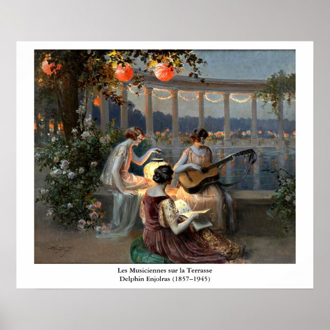 Delphin Enjolras' Les Musiciennes sur la Terrasse Poster (Front)