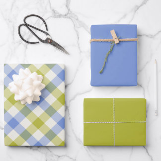 Delphinium Gingham Wrapping Paper Sheet