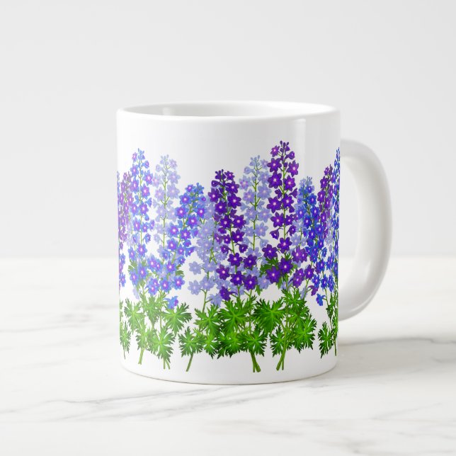 Delphinium Larkspur Floral Garden Speciality Mug (Front Right)