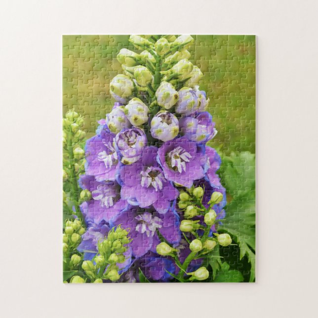 Delphinium Larkspur Flower Medium Puzzle (Vertical)