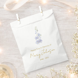 Delphinium Simple Seed packet Funeral Favour Bag