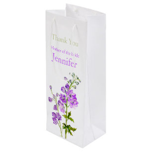 Delphinium wedding mother of the bride favour bag
