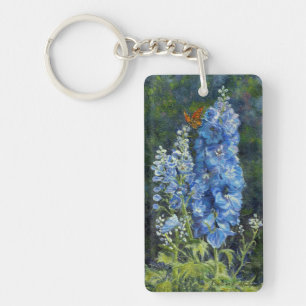 "Delphiniums" Key Ring