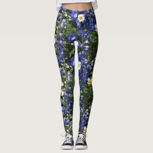 Delpininiums and Daisies Leggings