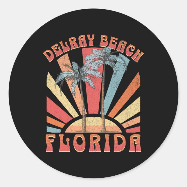 Delray Beach _2  Classic Round Sticker (Front)