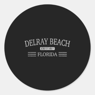 Delray Beach Florida - Fl Classic Round Sticker