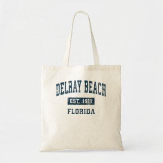 Delray Beach Florida FL Vintage Sports Design Navy Tote Bag
