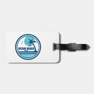 Delray Beach Florida Palm Tree Birds Luggage Tag