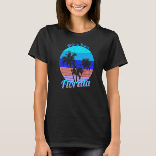 Delray Beach Florida Retro Tropical Palm Trees Vac T-Shirt