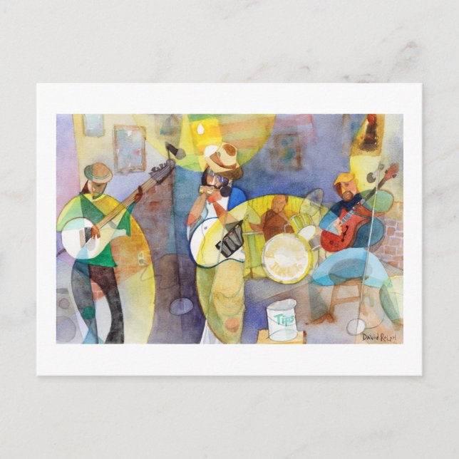Delta Blues Music Design Postcard (Front)