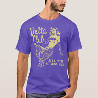 Delta Club Cocktail Lounge Pin Up Girl Vintage Mat T-Shirt