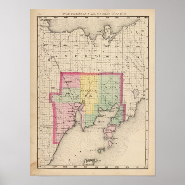 Delta County Michigan Poster (Front)