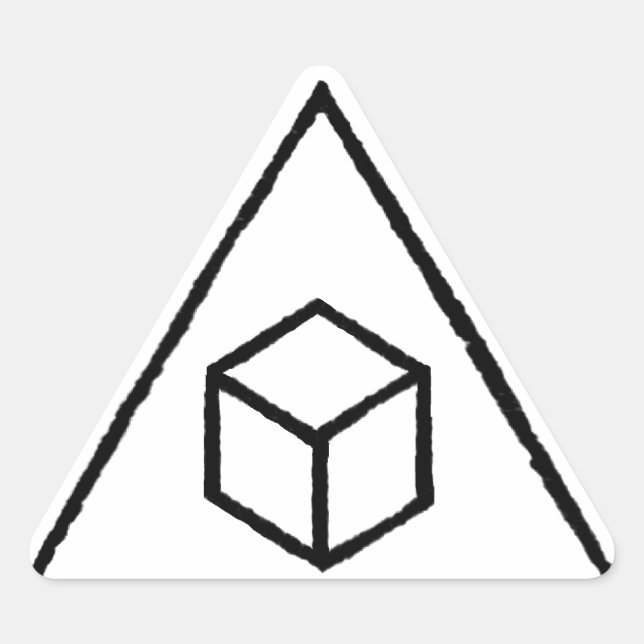 Delta Cubes Triangle Sticker (Front)