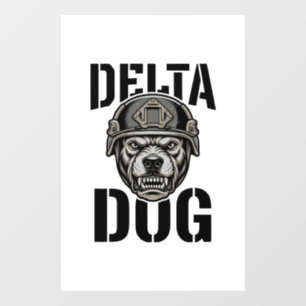 Delta Dog Bulldog Helmet Vintage Engraving Design_