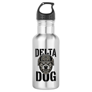 Delta Dog Bulldog Helmet Vintage Engraving Design_ 532 Ml Water Bottle