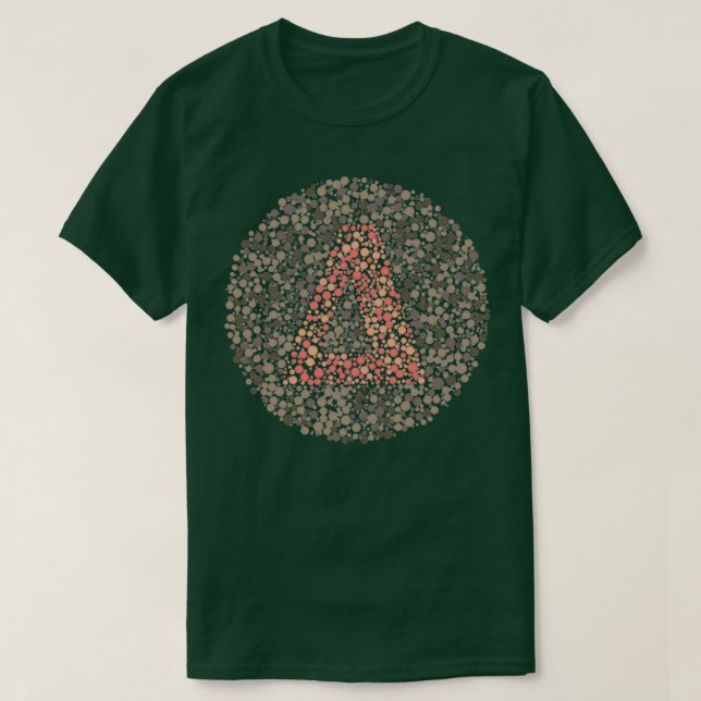 Delta Greek Letter Eye Test Circle T-Shirt (Design Front)