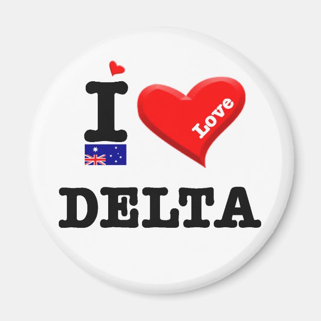 DELTA - I Love Magnet (Front)