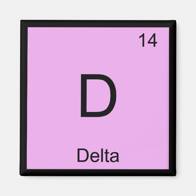 Delta Name Chemistry Element Periodic Table Magnet (Front)