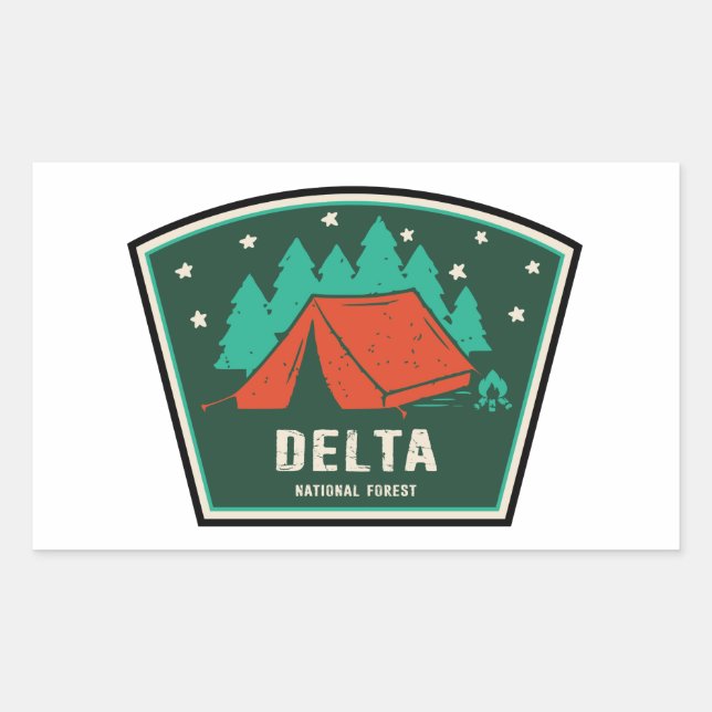 Delta National Forest Camping Rectangular Sticker (Front)